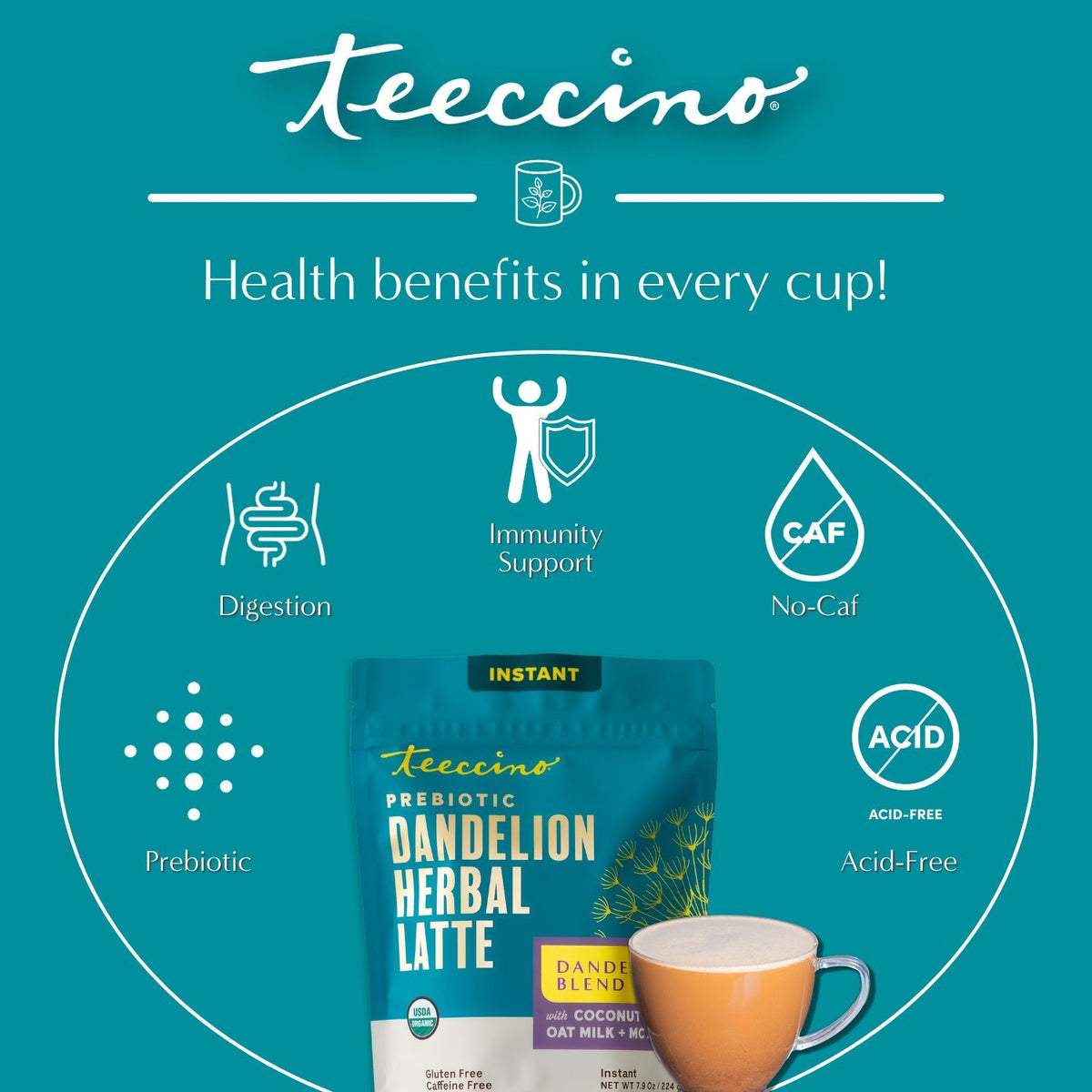 Instant Dandelion Herbal Latte