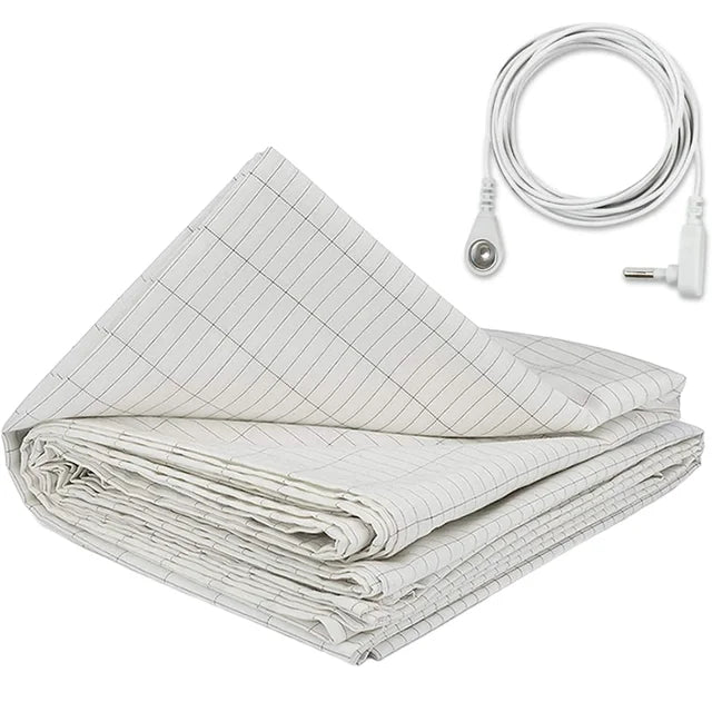 Grounding Sheet Mat Earthing Fitted Bedsheet Silver Fiber Conductive Organic Grounding Mat Radiation Anti-Static 60*265CM