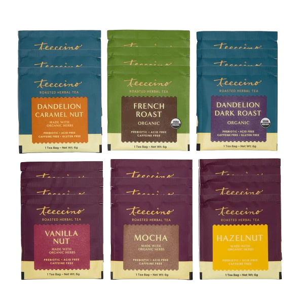 Best Selling Herbal Teas Sampler - 6 Flavors - 18 Servings