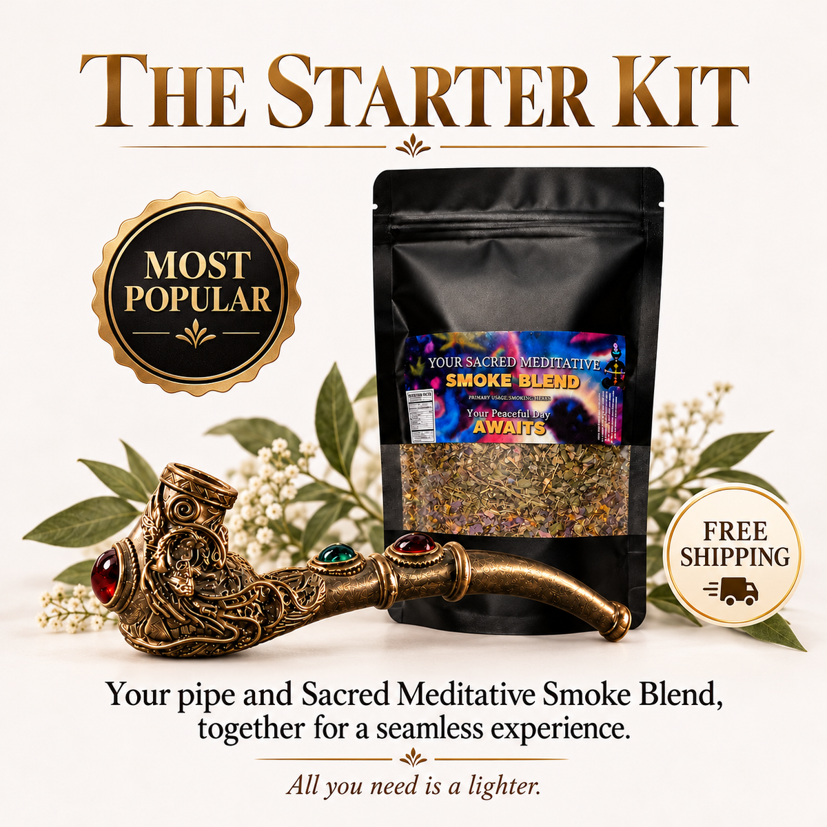 Sacred Meditative Smoke Blend (Rare) |     Relaxation & Meditation
