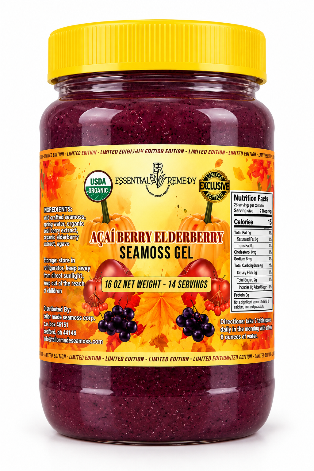 Açaí Berry Elderberry Sea Moss Gel