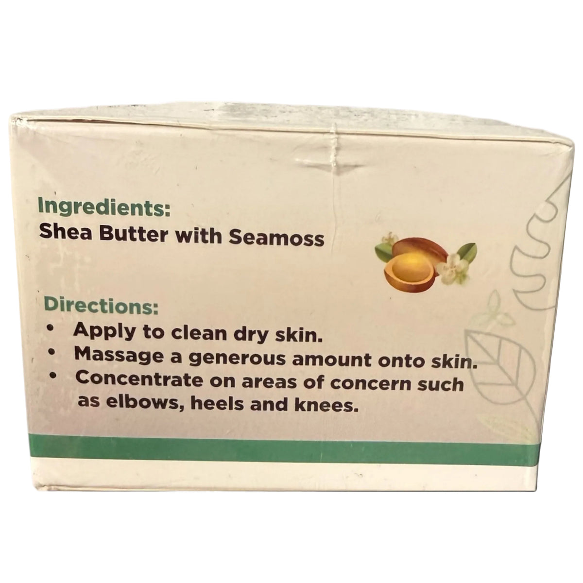 Box of soap with ingredients and directions on a white background