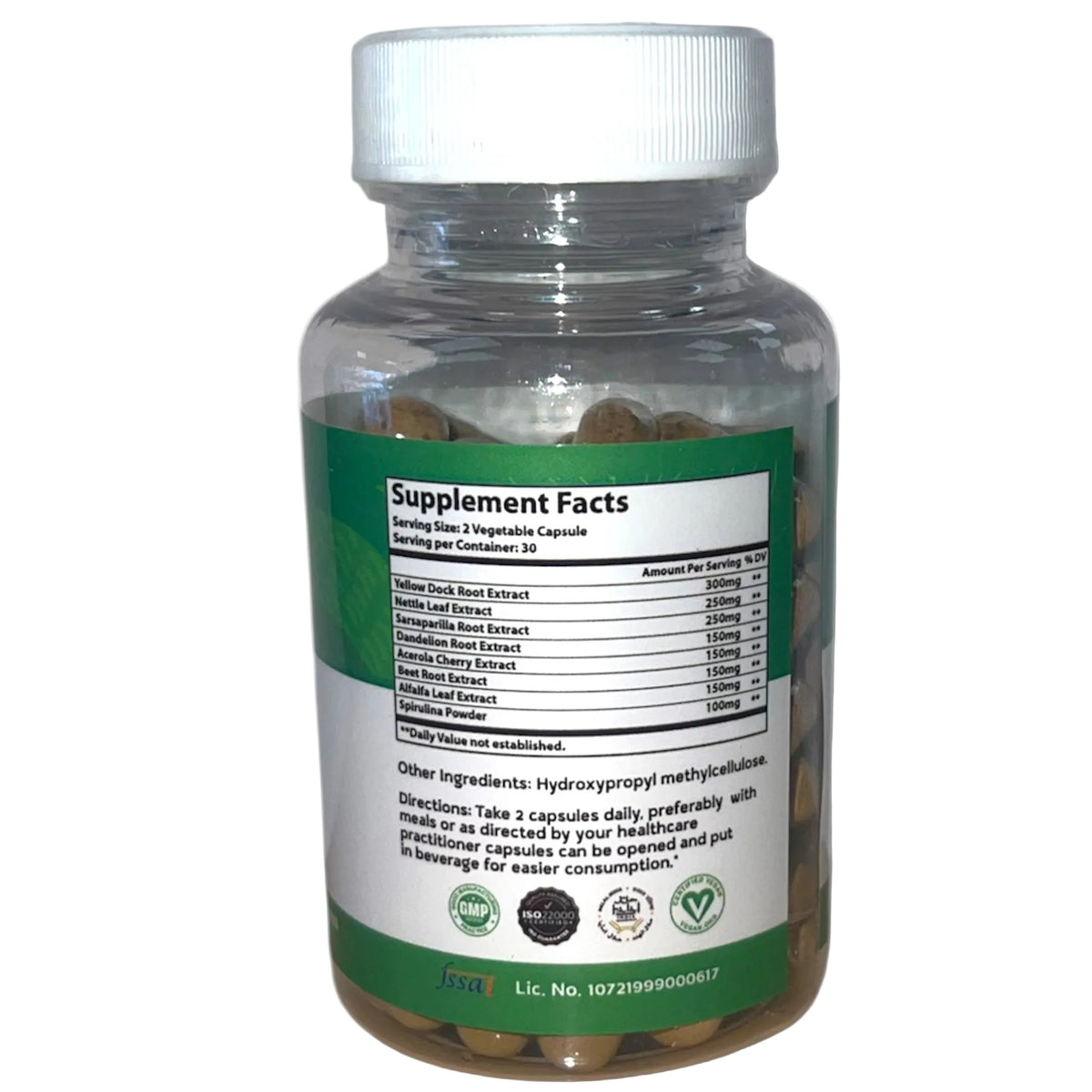 Back label information 