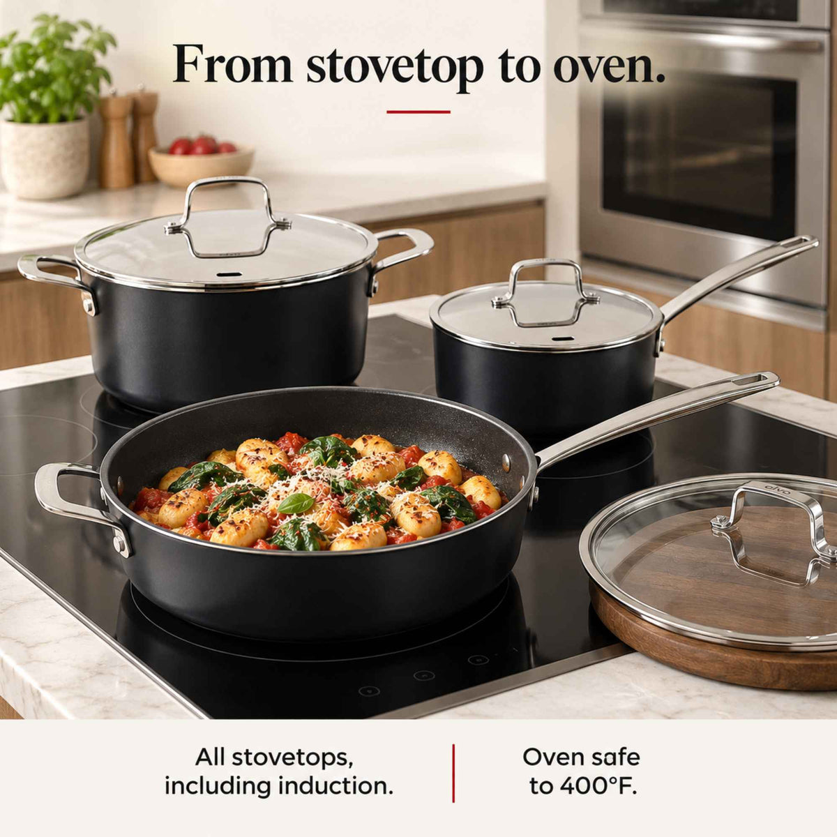 Ceramic Nonstick Cookware Set, 12-Piece
