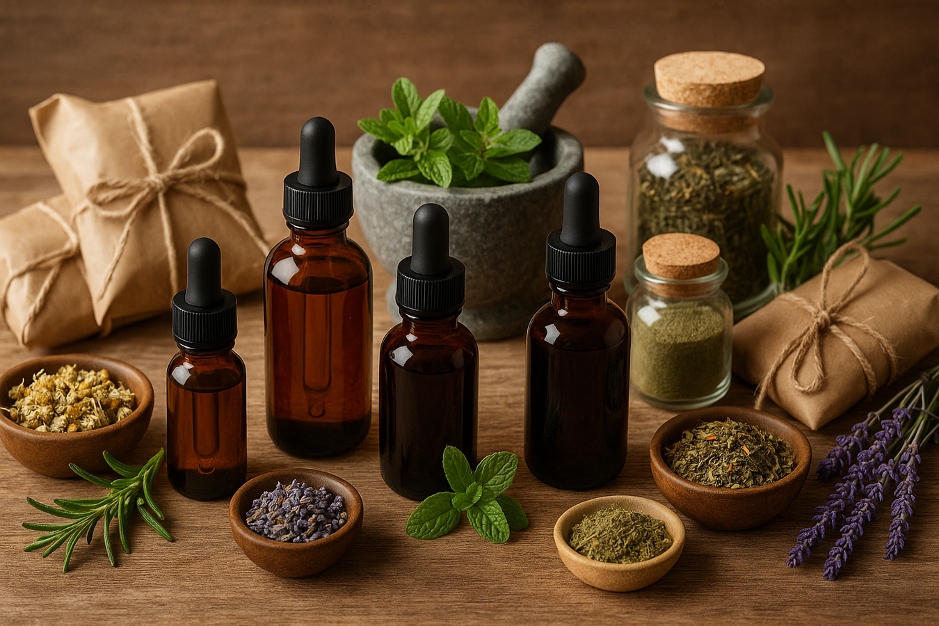 showcase herbs and tinctures as herbal formulas and bundles 